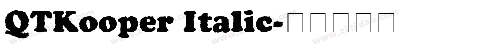 QTKooper Italic字体转换